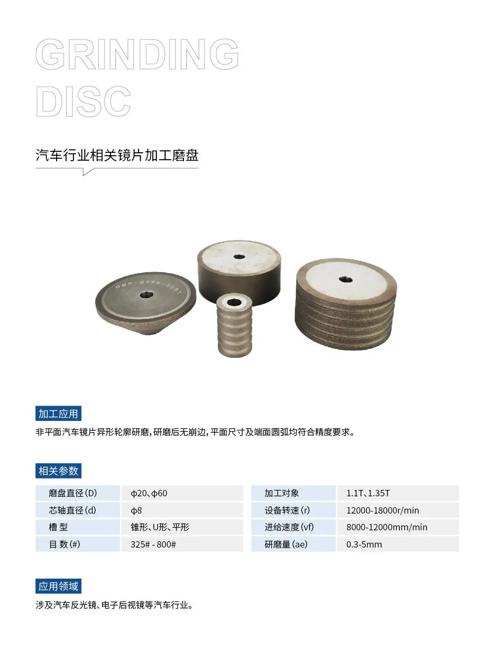 Đĩa m&agrave;i xử l&yacute; ống k&iacute;nh li&ecirc;n quan đến ng&agrave;nh c&ocirc;ng nghiệp &ocirc; t&ocirc;